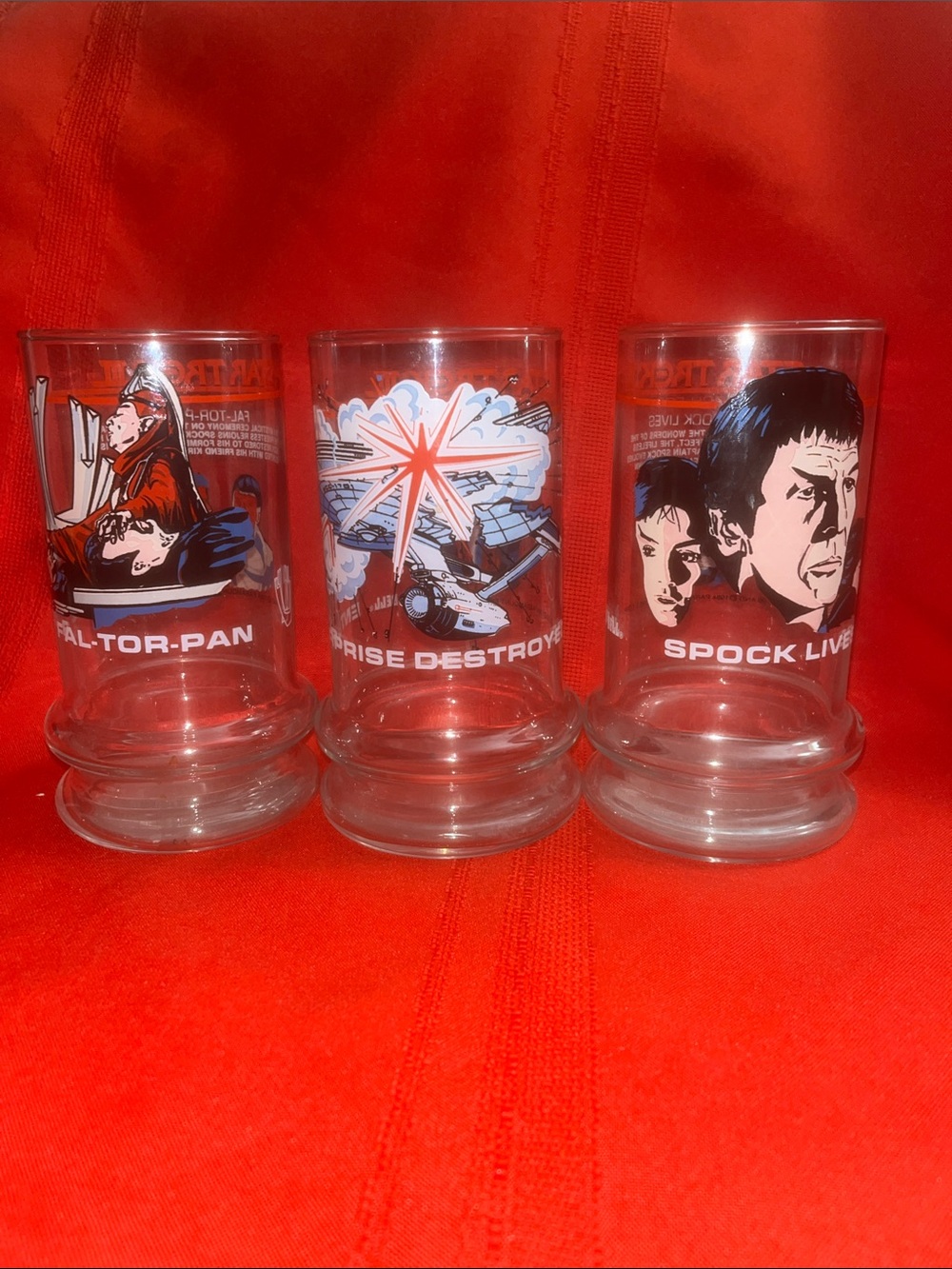 Vintage 1984 Star Trek III Glasses